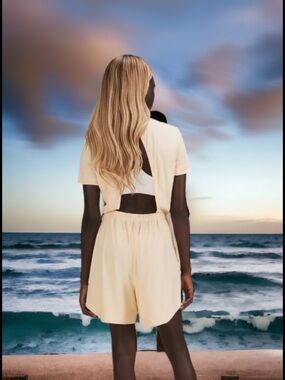 Lululemon High Neck Romper Ivory